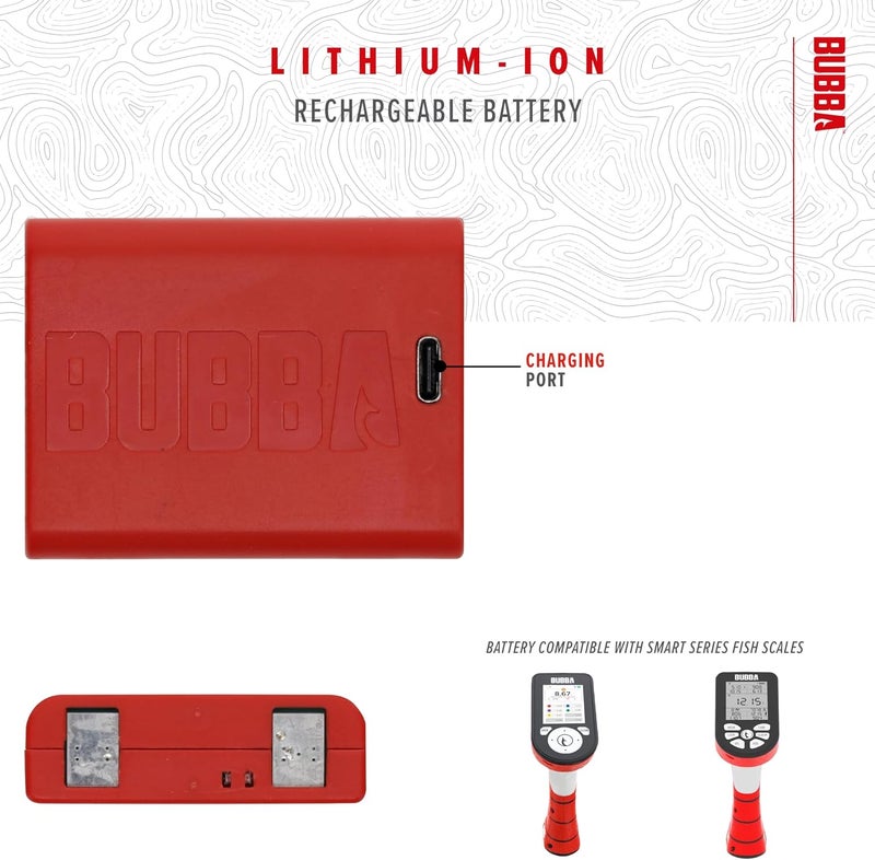 Bubba Smart Fish Scale Rechargeable Battery with USB Charging Cord, Long Battery Run Time, Useable for Both Smart Fish Scales for Fishing, Competitive Fishing, Bass Fishing, Freshwater Fishing - Image 2